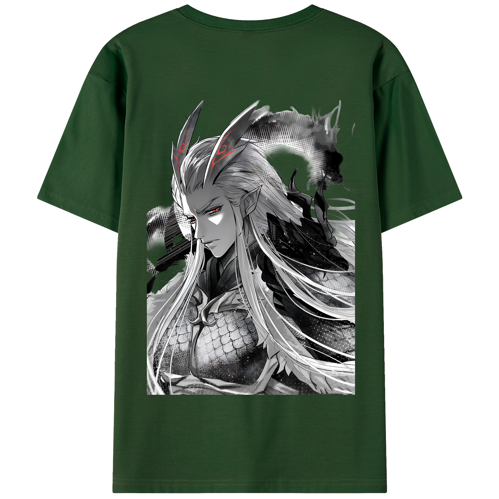 （画像用） Ne Zha 2 ナタ 魔童の大暴れ 綿100％半袖Tシャツ（背面プリント）